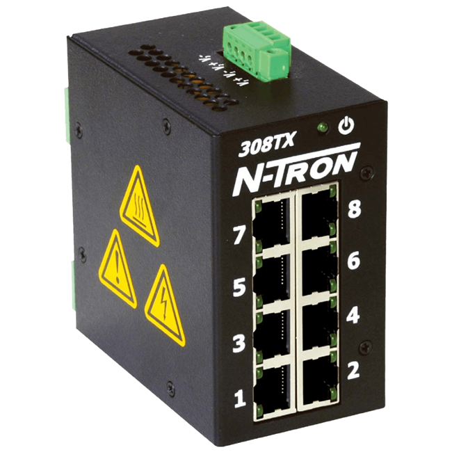 Red Lion Industrial Ethernet Switch, 308TX-N